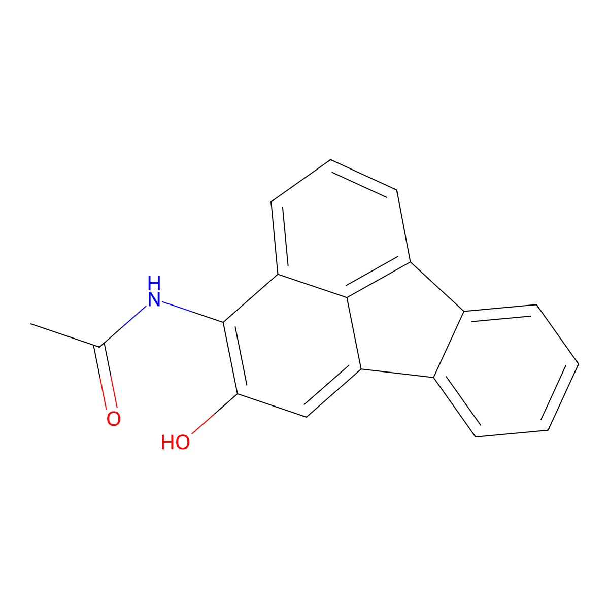 3-Acetamidofluoranthen-2-ol molecular structure, CAS 192705-52-5
