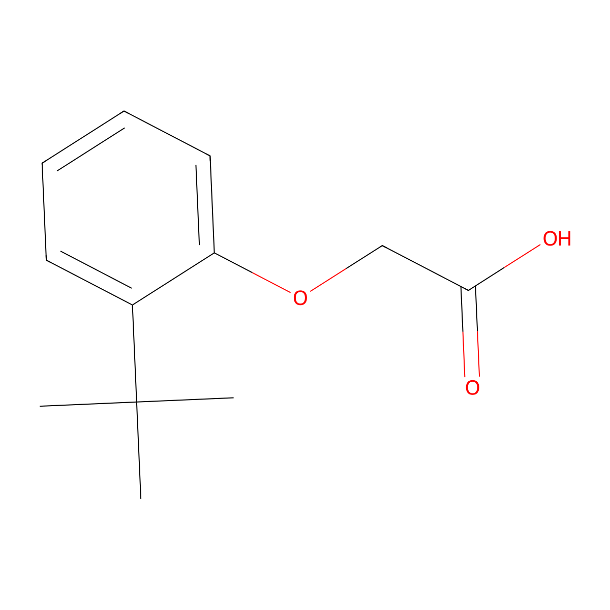2-(2-Tert-butylphenoxy)acetic acid molecular structure, CAS 19271-90-0