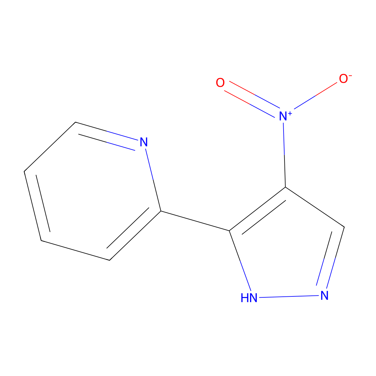 2-(4-Nitro-1H-pyrazol-3-yl)pyridine molecular structure, CAS 192711-20-9