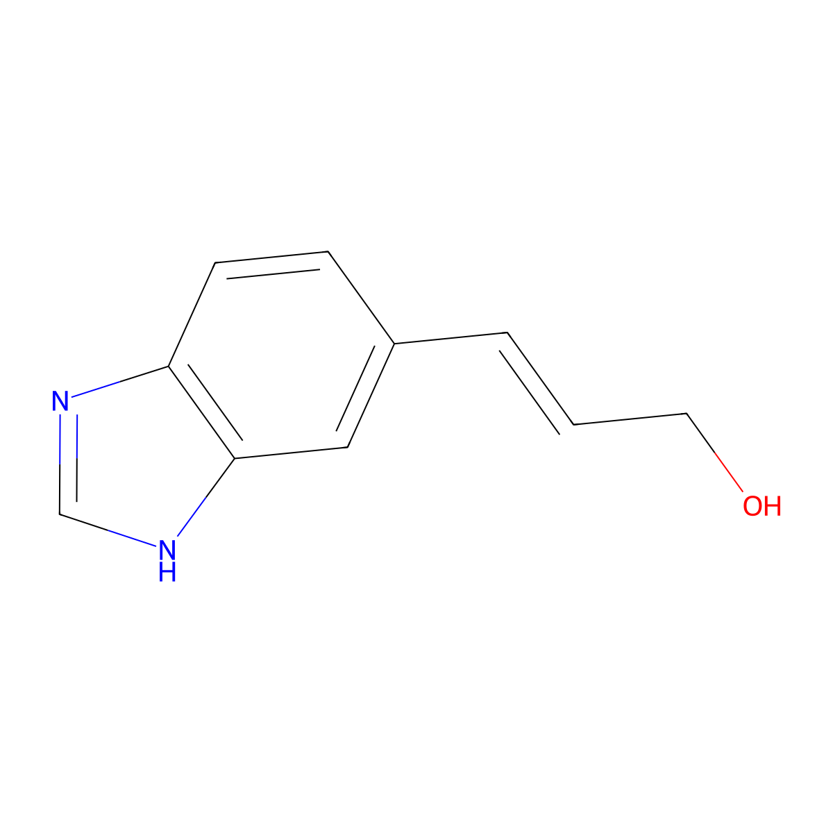 3-(1H-Benzo[d]imidazol-5-yl)prop-2-en-1-ol molecular structure, CAS 192717-20-7