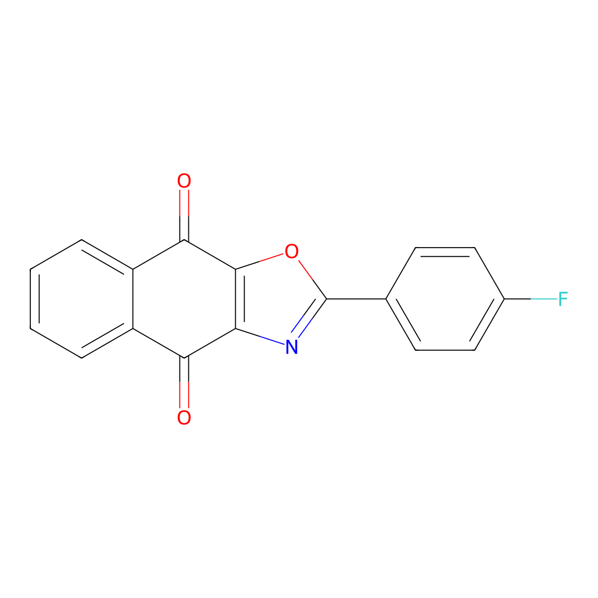 2-(4-Fluorophenyl)naphtho[2,3-d]oxazole-4,9-dione molecular structure, CAS 192718-06-2