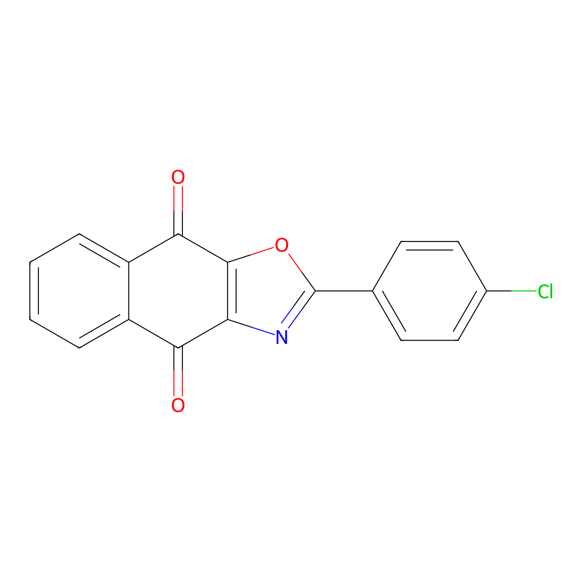 2-(4-Chlorophenyl)naphtho[2,3-d]oxazole-4,9-dione molecular structure, CAS 192718-11-9