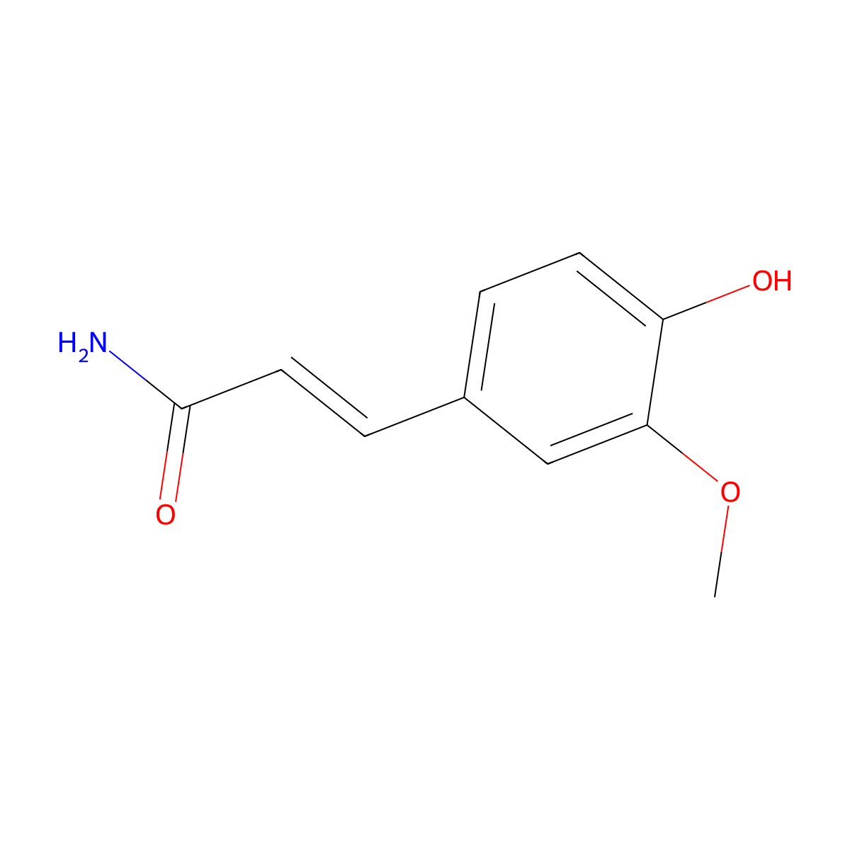Ferulamide molecular structure, CAS 19272-90-3