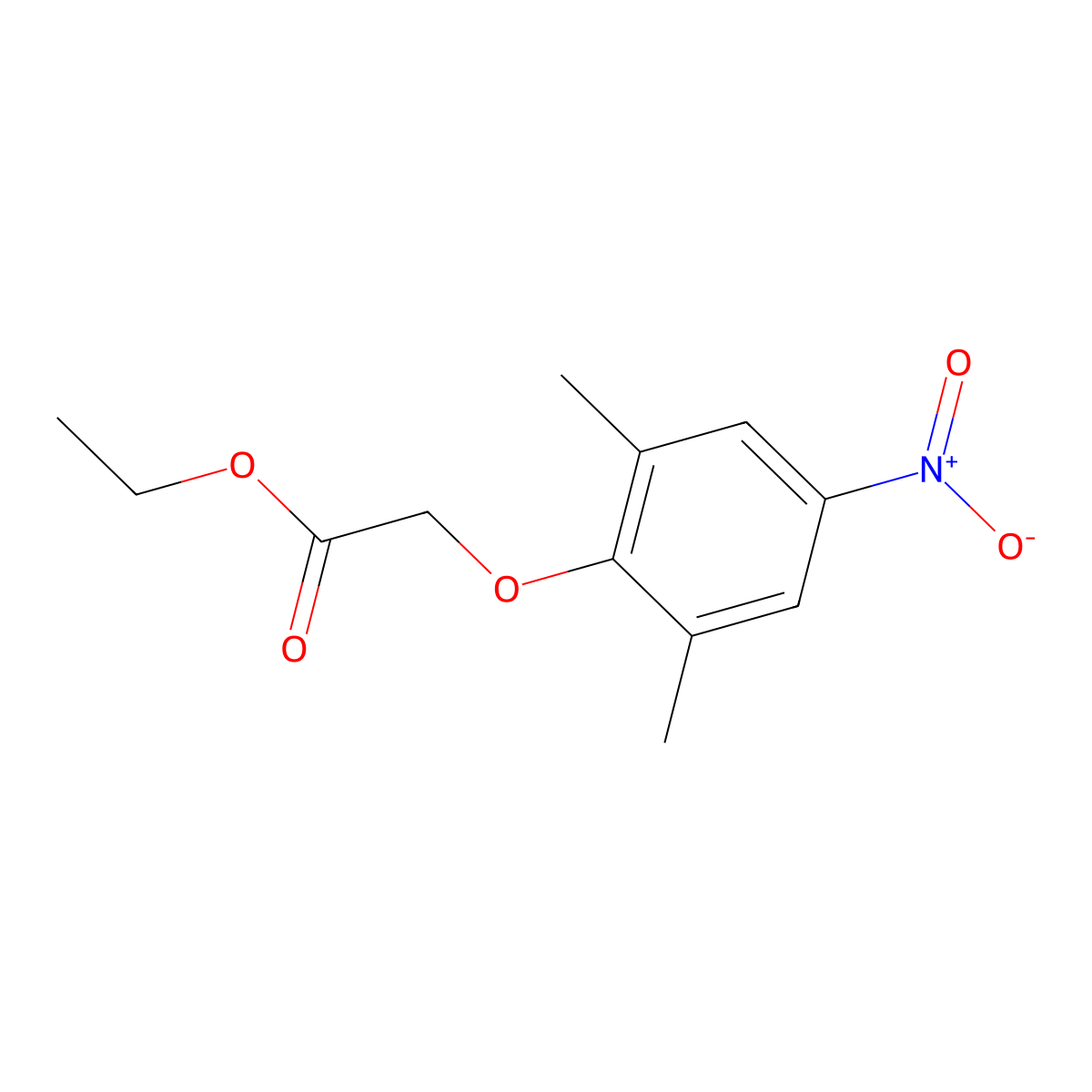Ethyl (2,6-dimethyl-4-nitrophenoxy)acetate molecular structure, CAS 192725-59-0