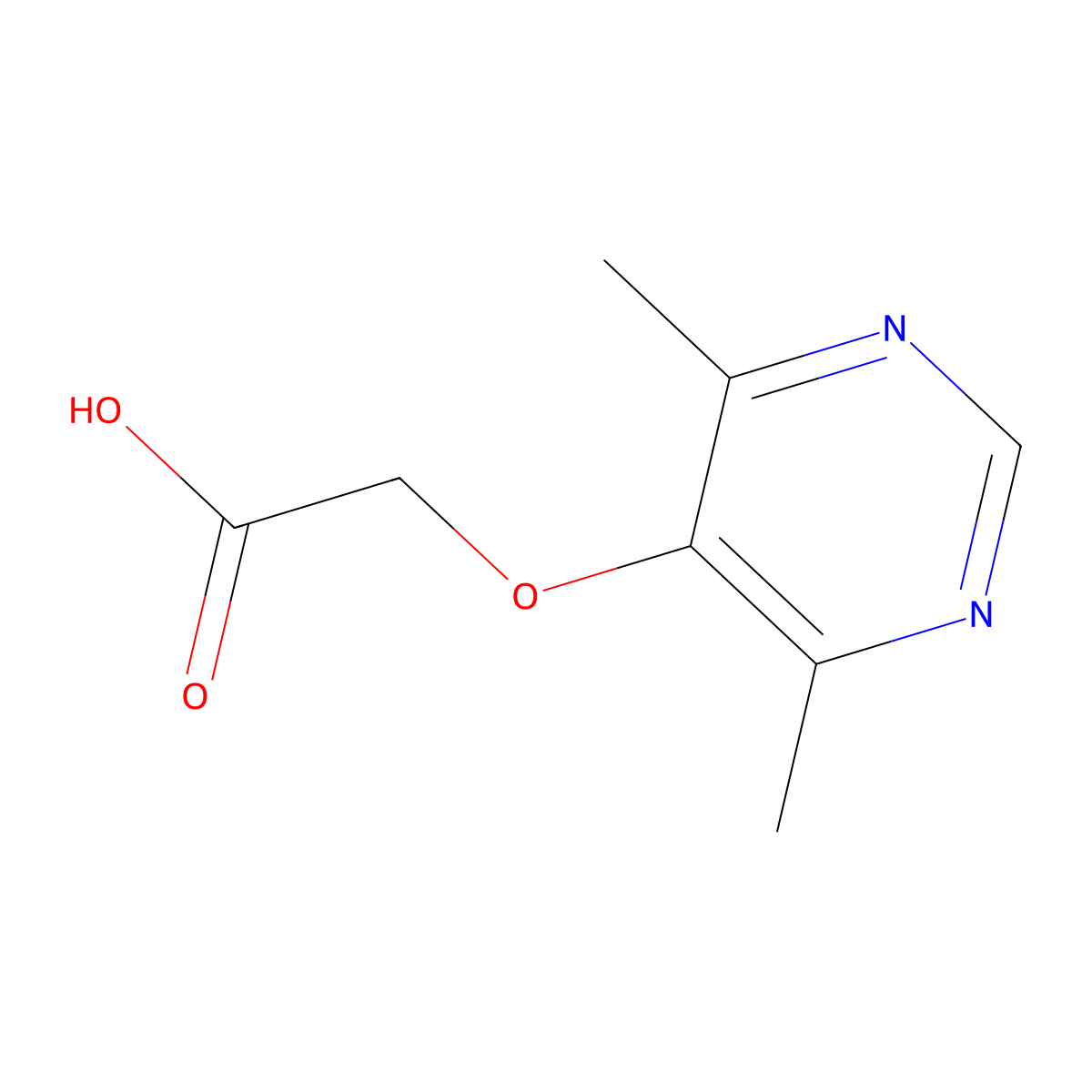 2-[(4,6-Dimethylpyrimidin-5-yl)oxy]acetic acid molecular structure, CAS 192725-64-7