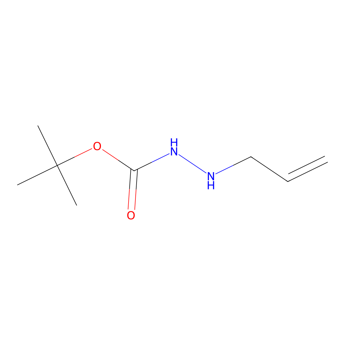 Tert-butyl 2-allylhydrazine-1-carboxylate molecular structure, CAS 192725-90-9