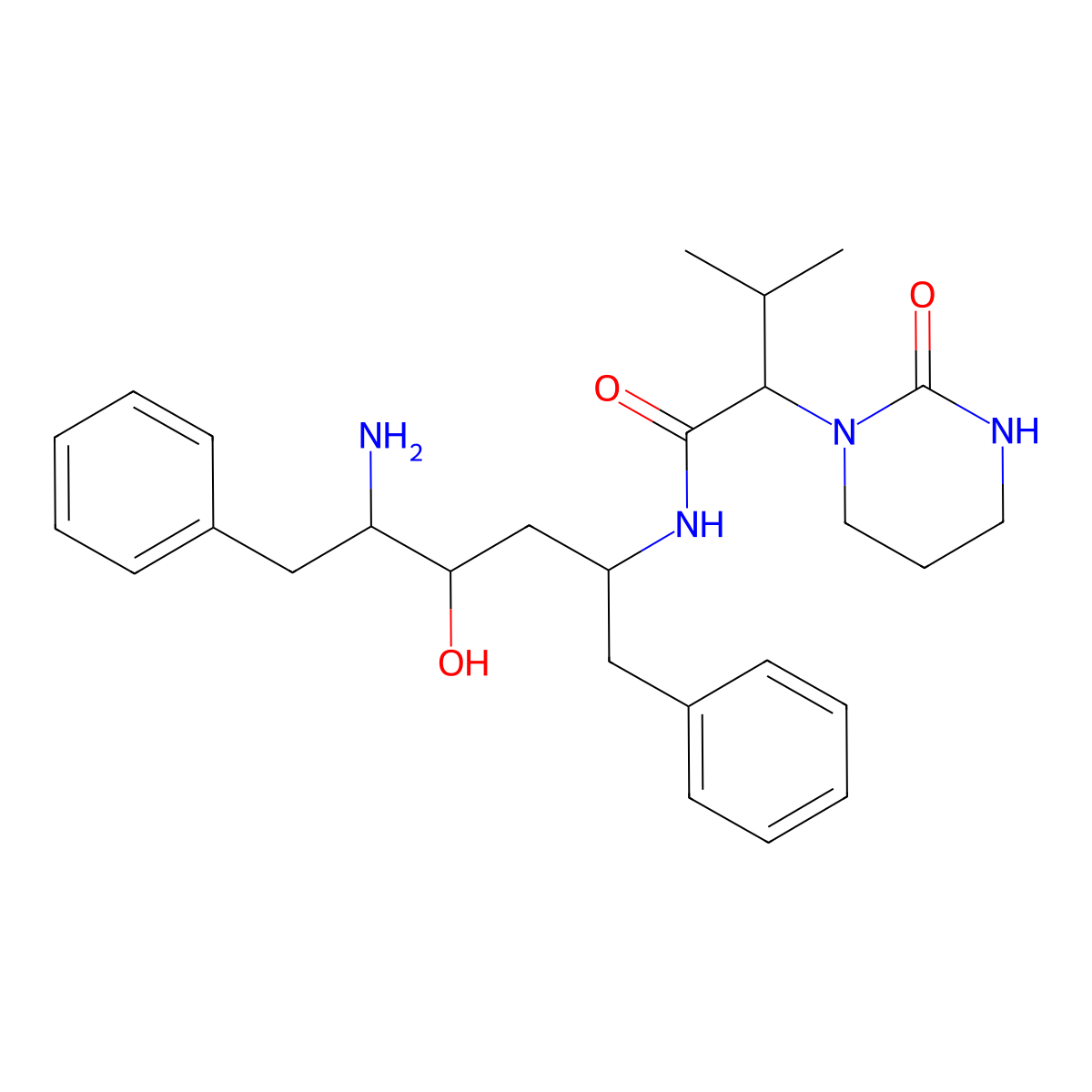 Lopinavir free amine molecular structure, CAS 192726-05-9