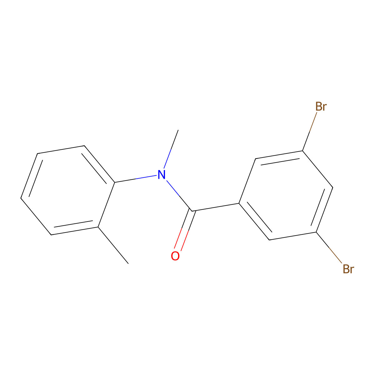 3,5-Dibromo-N-methyl-N-(2-methylphenyl)benzamide molecular structure, CAS 1927345-56-9