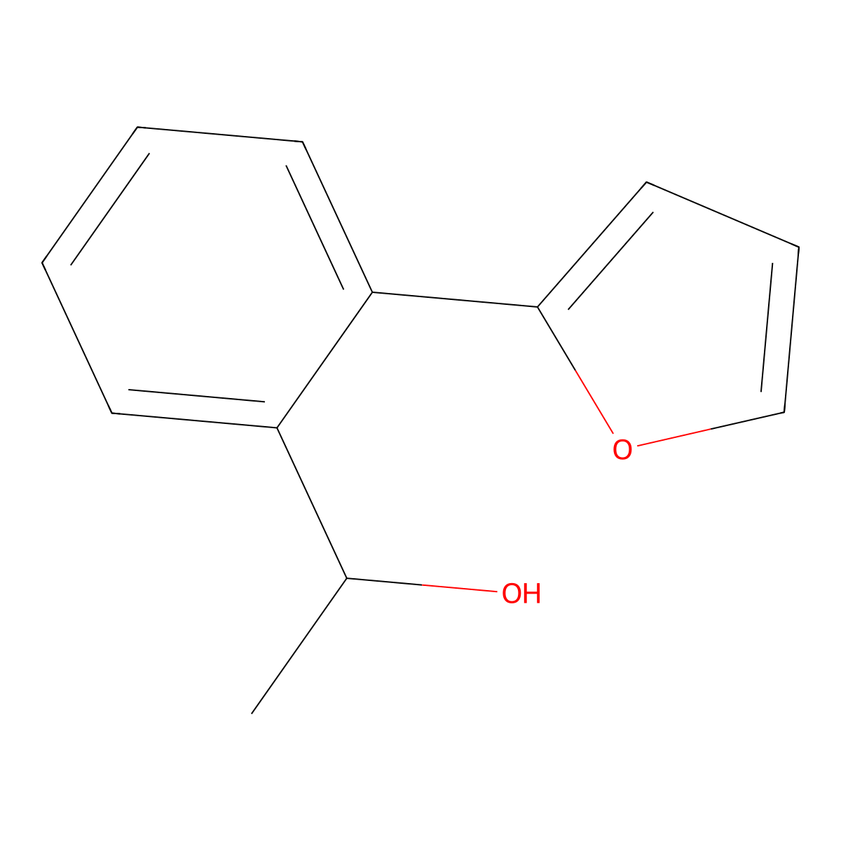 alpha-Methyl-2-(2-furyl)benzenemethanol molecular structure, CAS 19275-17-3