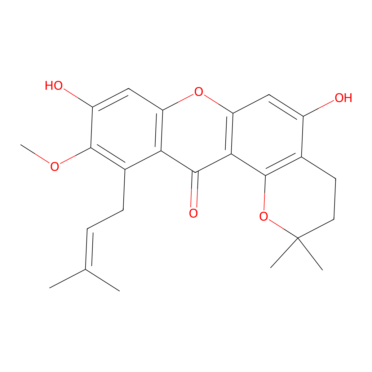 1-Isomangostin molecular structure, CAS 19275-44-6