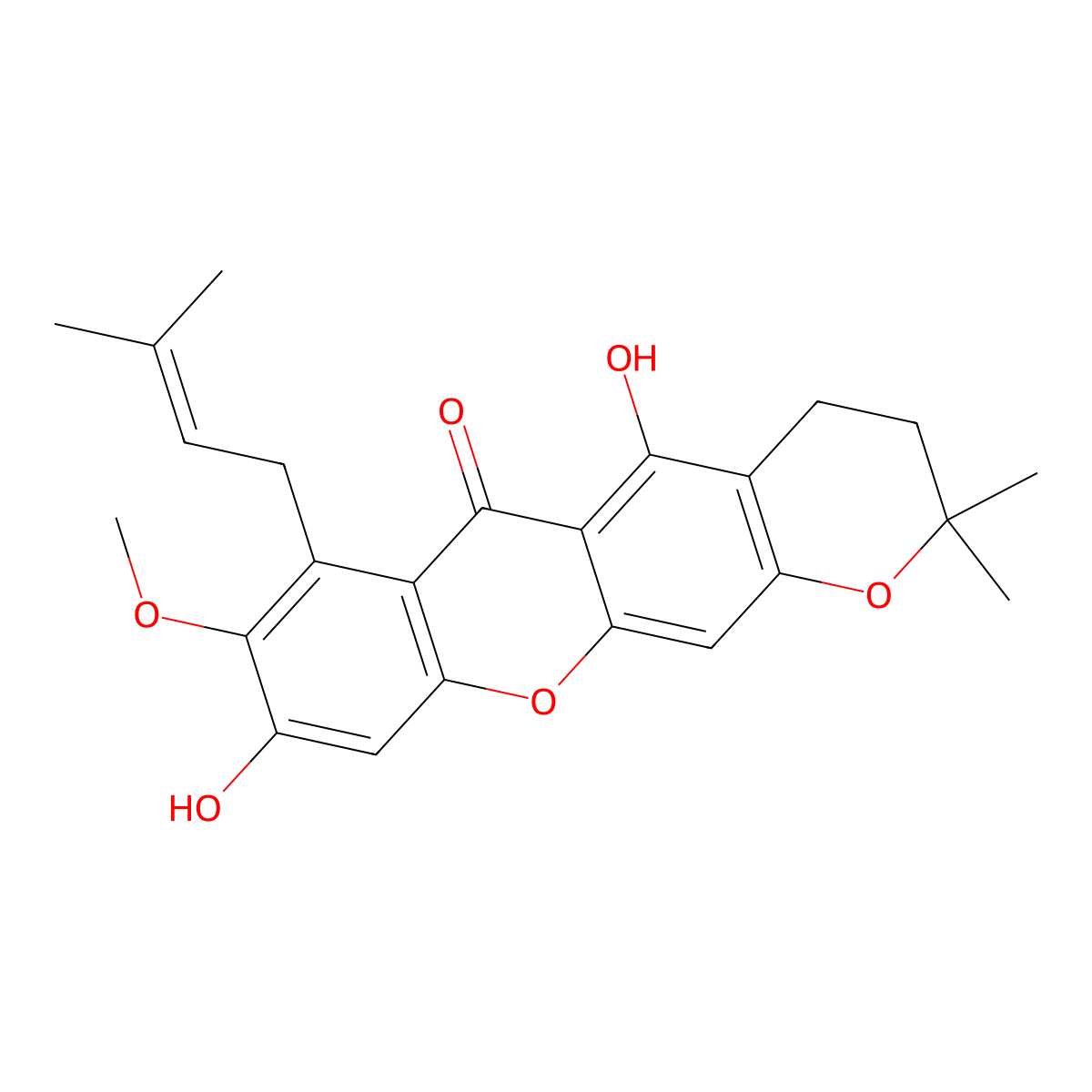 3-Isomangostin molecular structure, CAS 19275-46-8