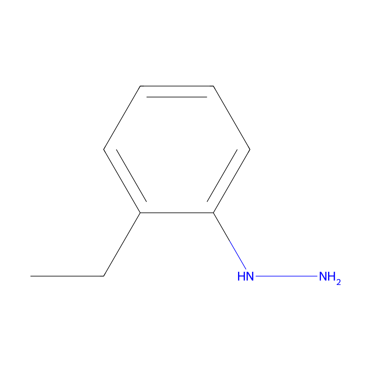 (2-Ethylphenyl)hydrazine molecular structure, CAS 19275-55-9
