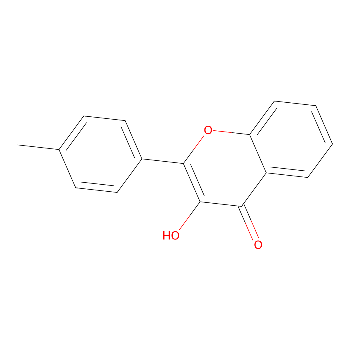 3-Hydroxy-2-(4-methylphenyl)-4H-chromen-4-one molecular structure, CAS 19275-68-4