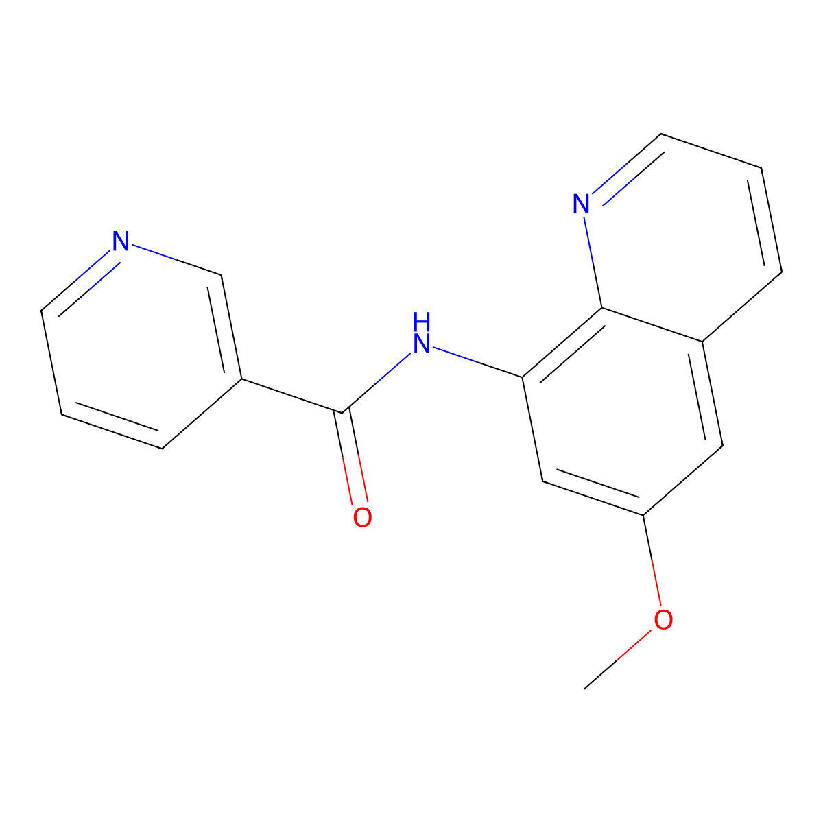 N-(6-methoxyquinolin-8-yl)nicotinamide molecular structure, CAS 19275-71-9