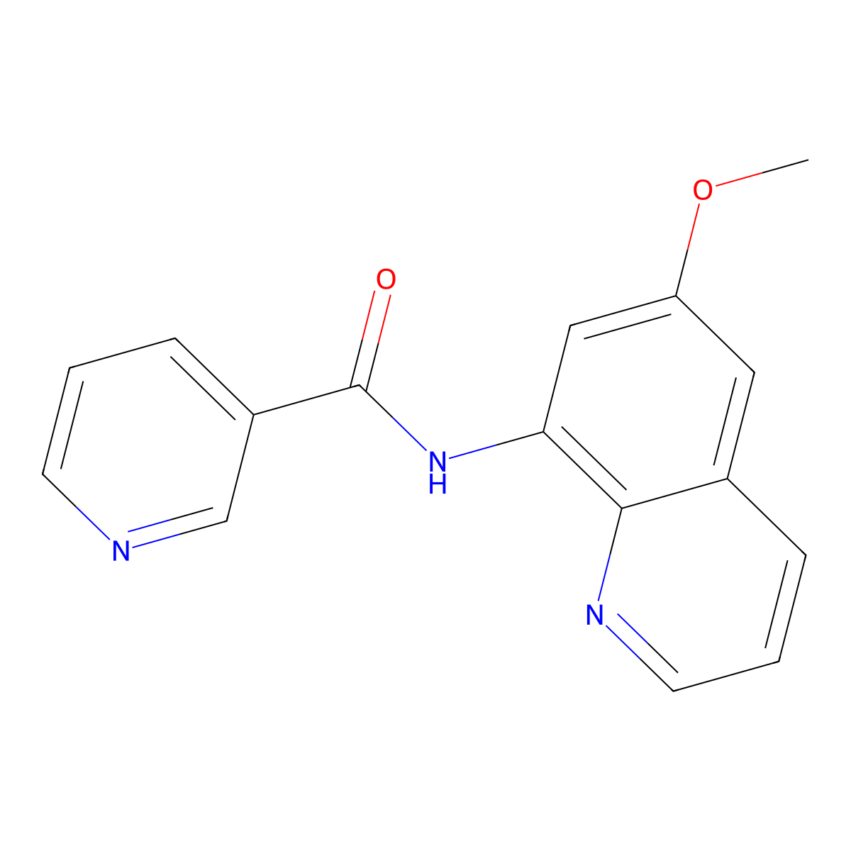 N-(6-methoxyquinolin-8-yl)nicotinamide molecular structure, CAS 19275-71-9