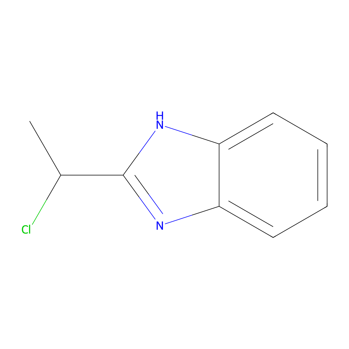 2-(1-Chloro-ethyl)-1H-benzoimidazole molecular structure, CAS 19275-82-2