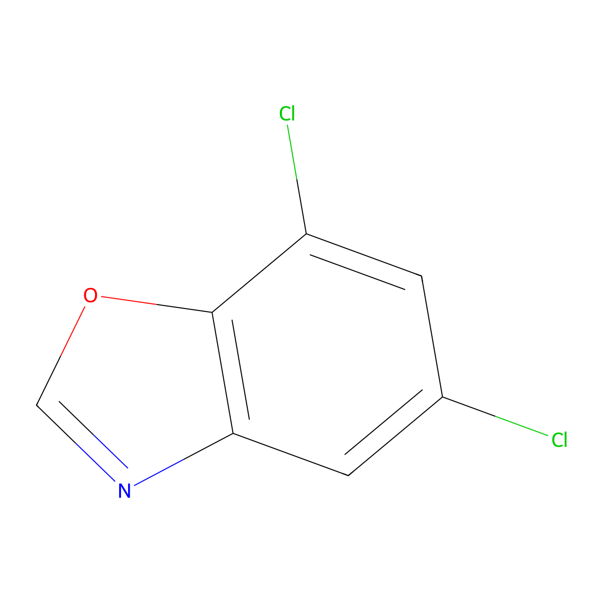 5,7-Dichlorobenzoxazole molecular structure, CAS 192753-42-7