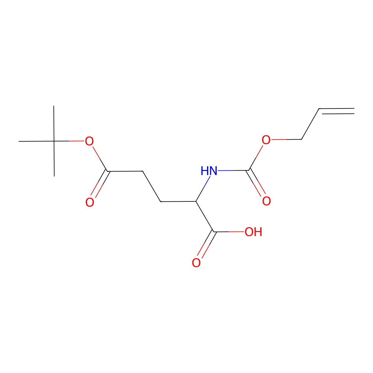 (S)-2-(((Allyloxy)carbonyl)amino)-5-(tert-butoxy)-5-oxopentanoic acid molecular structure, CAS 192753-43-8