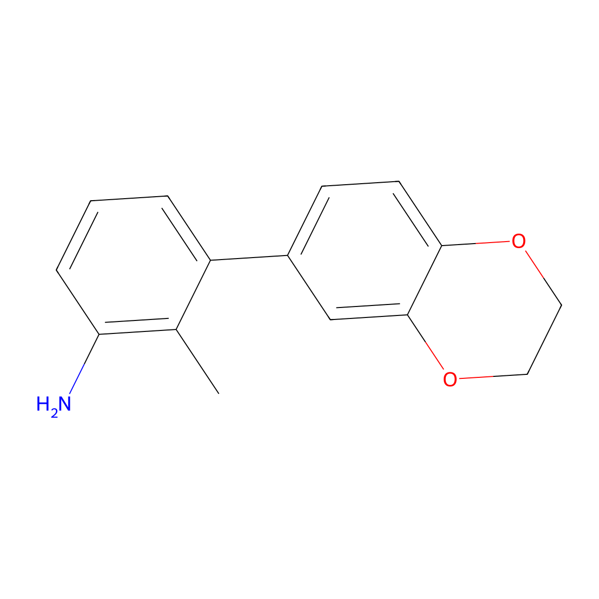 3-(2,3-Dihydrobenzo[b][1,4]dioxin-6-yl)-2-methylaniline molecular structure, CAS 1927536-90-0