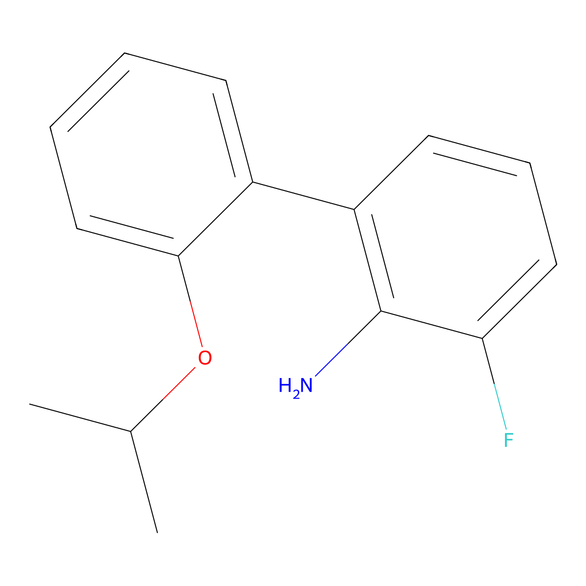 3-Fluoro-2'-isopropoxy-[1,1'-biphenyl]-2-amine molecular structure, CAS 1927587-82-3