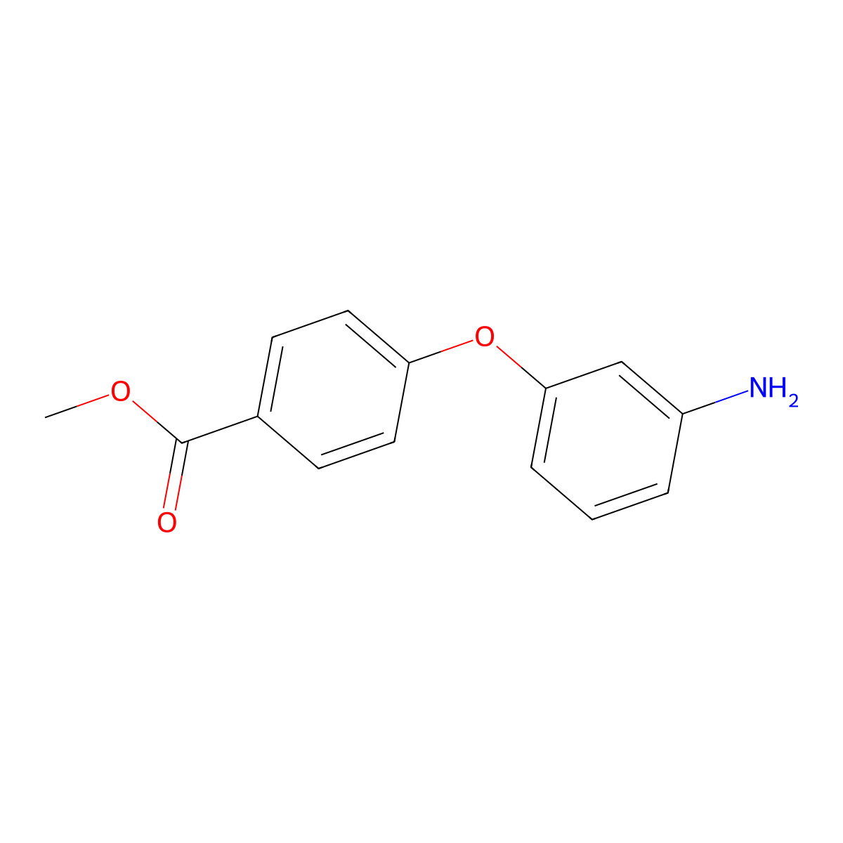 Methyl 4-(3-aminophenoxy)benzoate molecular structure, CAS 192768-38-0