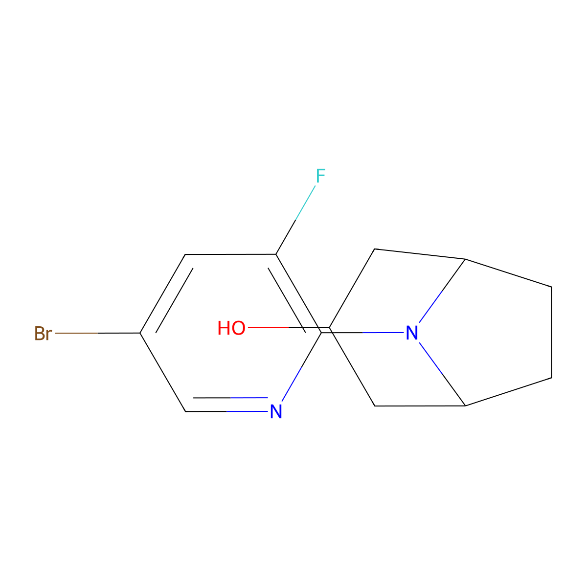 8-(5-Bromo-3-fluoropyridin-2-yl)-8-azabicyclo[3.2.1]octan-3-ol molecular structure, CAS 1927745-88-7