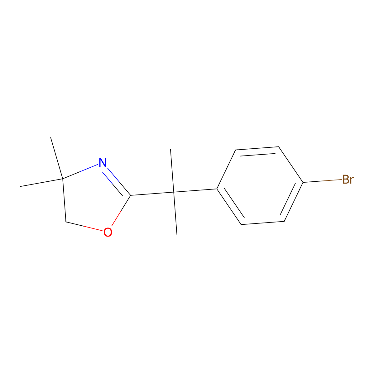 2-(2-(4-Bromophenyl)propan-2-YL)-4,4-dimethyl-4,5-dihydrooxazole molecular structure, CAS 192775-97-6