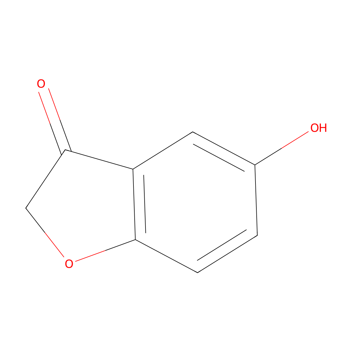 5-Hydroxy-2,3-dihydro-1-benzofuran-3-one molecular structure, CAS 19278-82-1