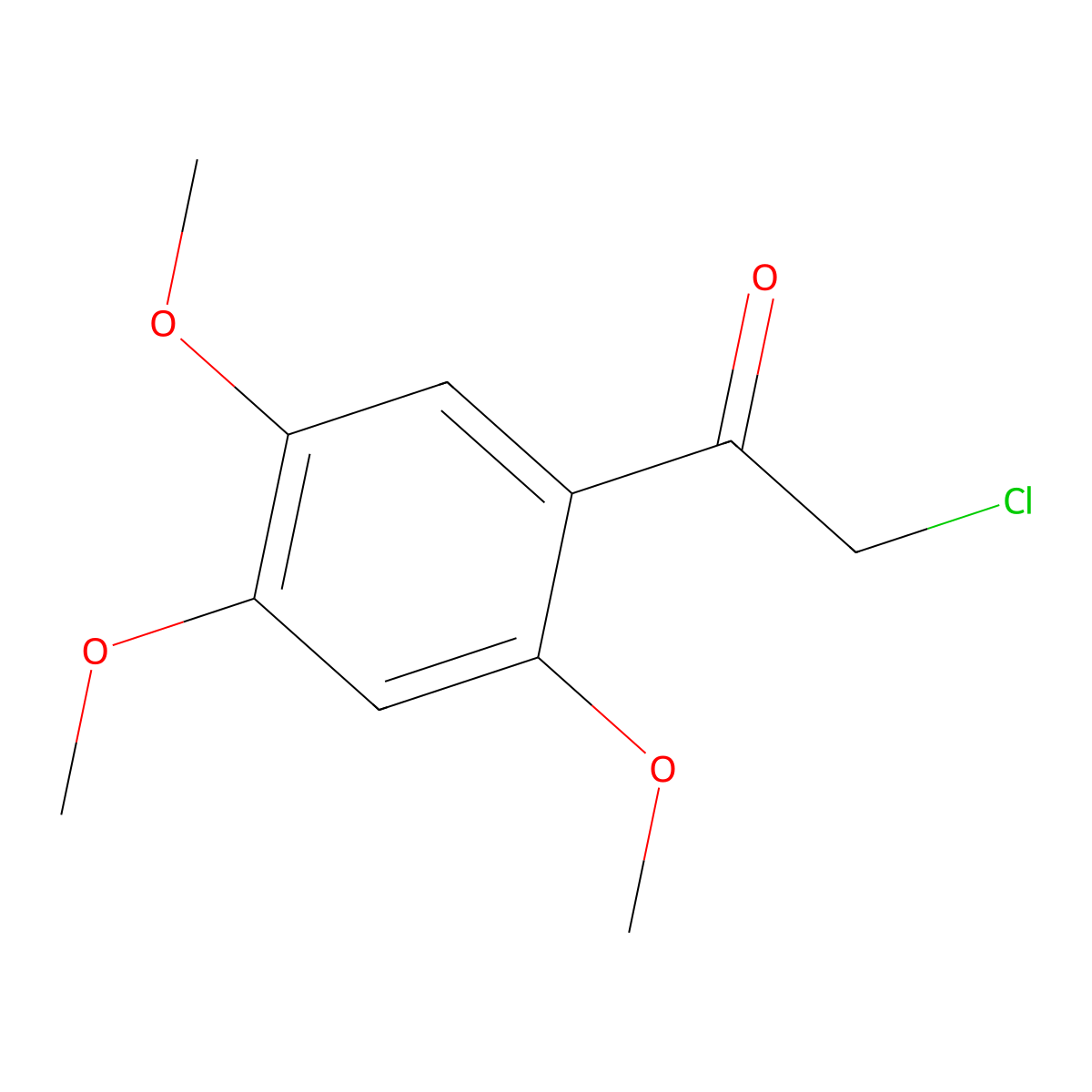 2-Chloro-1-(2,4,5-trimethoxy-phenyl)-ethanone molecular structure, CAS 19278-85-4