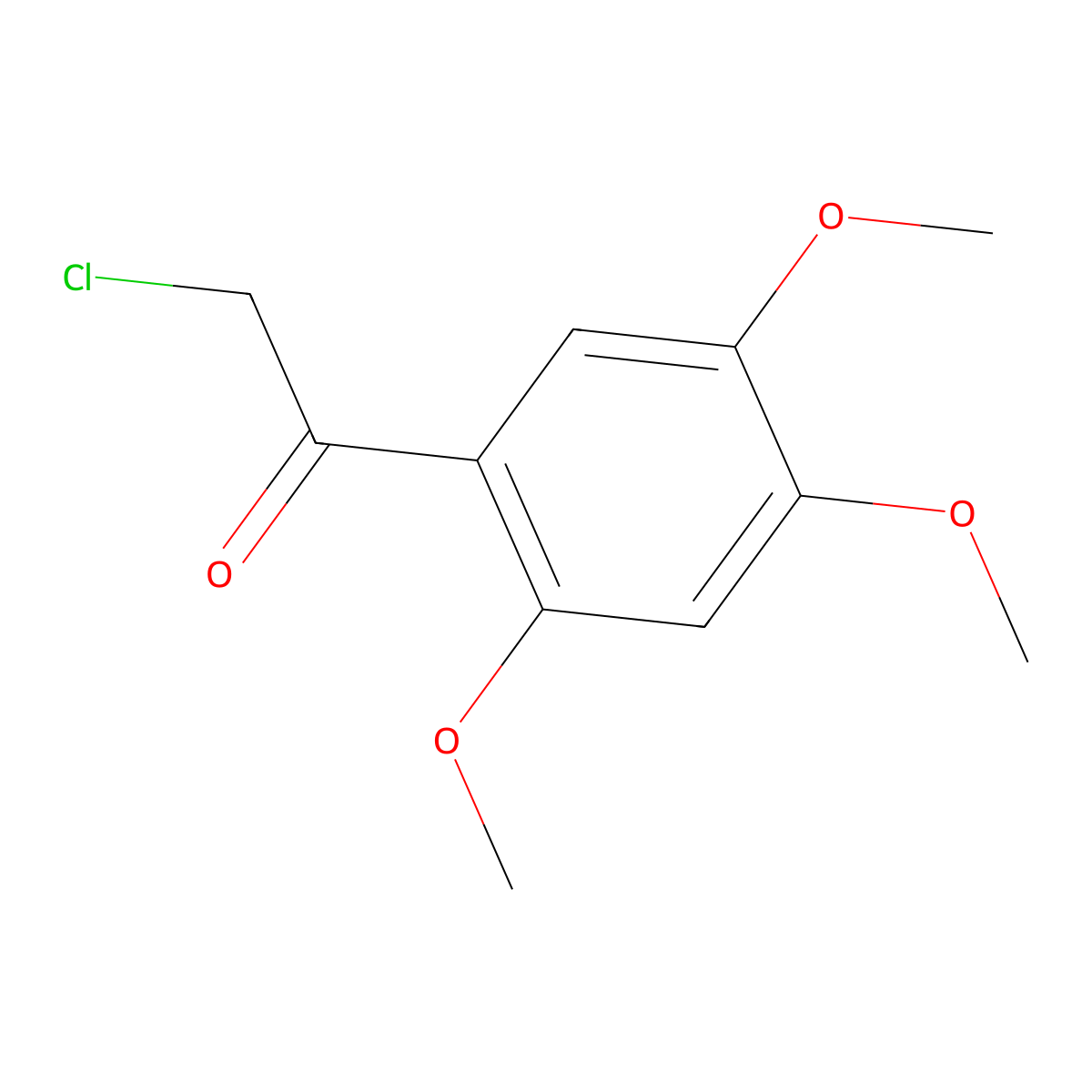 2-Chloro-1-(2,4,5-trimethoxy-phenyl)-ethanone molecular structure, CAS 19278-85-4
