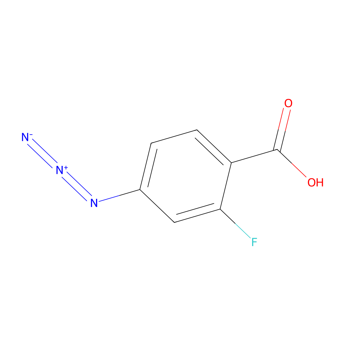 4-Azido-2-fluorobenzoic acid molecular structure, CAS 1927834-70-5