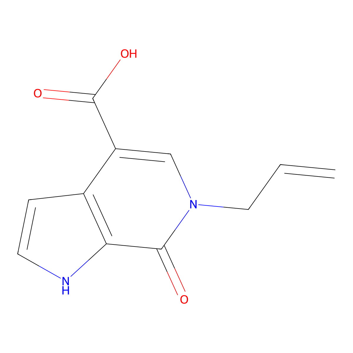 6-Allyl-7-oxo-6,7-dihydro-1H-pyrrolo[2,3-C]pyridine-4-carboxylic acid molecular structure, CAS 1927862-86-9