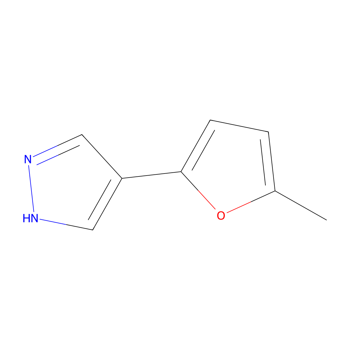 4-(5-Methylfuran-2-yl)-1h-pyrazole molecular structure, CAS 1927872-46-5