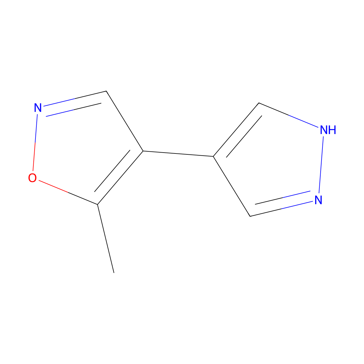 5-Methyl-4-(1h-pyrazol-4-yl)-1,2-oxazole molecular structure, CAS 1927872-57-8