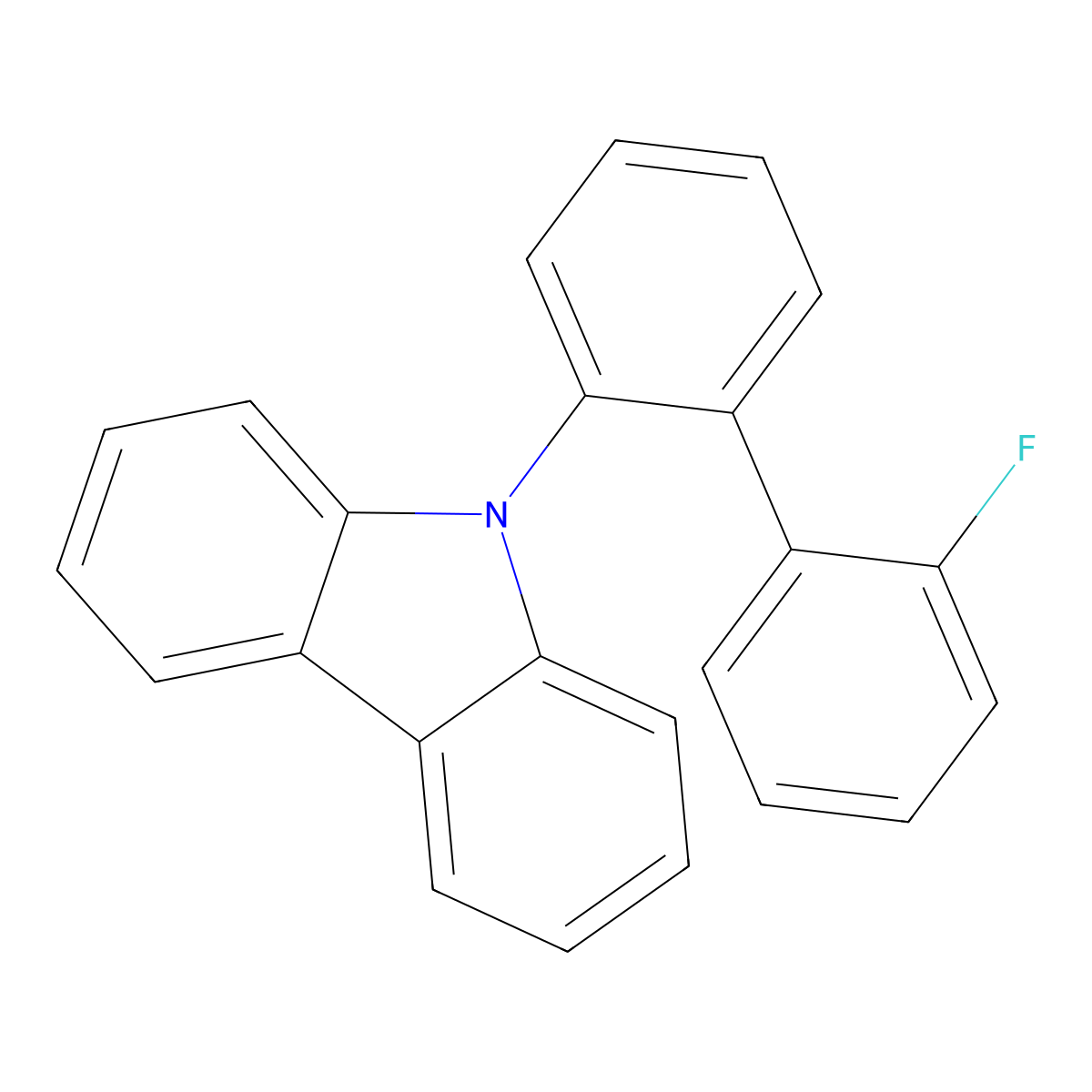 9-(2'-Fluoro-[1,1'-biphenyl]2-YL)-9H-carbazole molecular structure, CAS 1927874-69-8