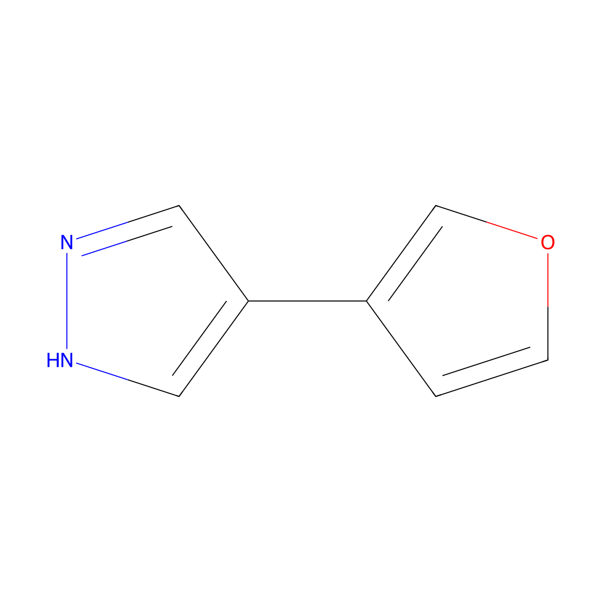 4-(furan-3-yl)-1H-pyrazole molecular structure, CAS 1927879-27-3