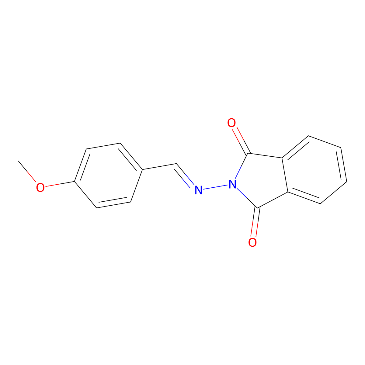 2-{[(4-Methoxyphenyl)methylidene]amino}-1H-isoindole-1,3(2H)-dione molecular structure, CAS 19279-70-0