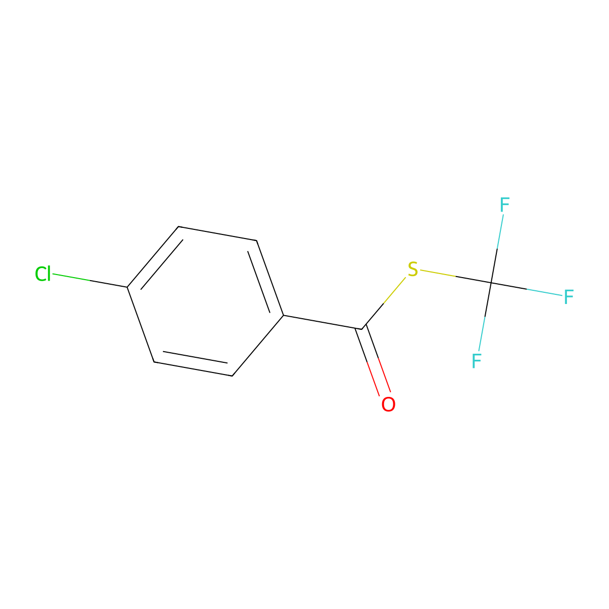 S-(trifluoromethyl) 4-chlorobenzothioate molecular structure, CAS 1927969-23-0