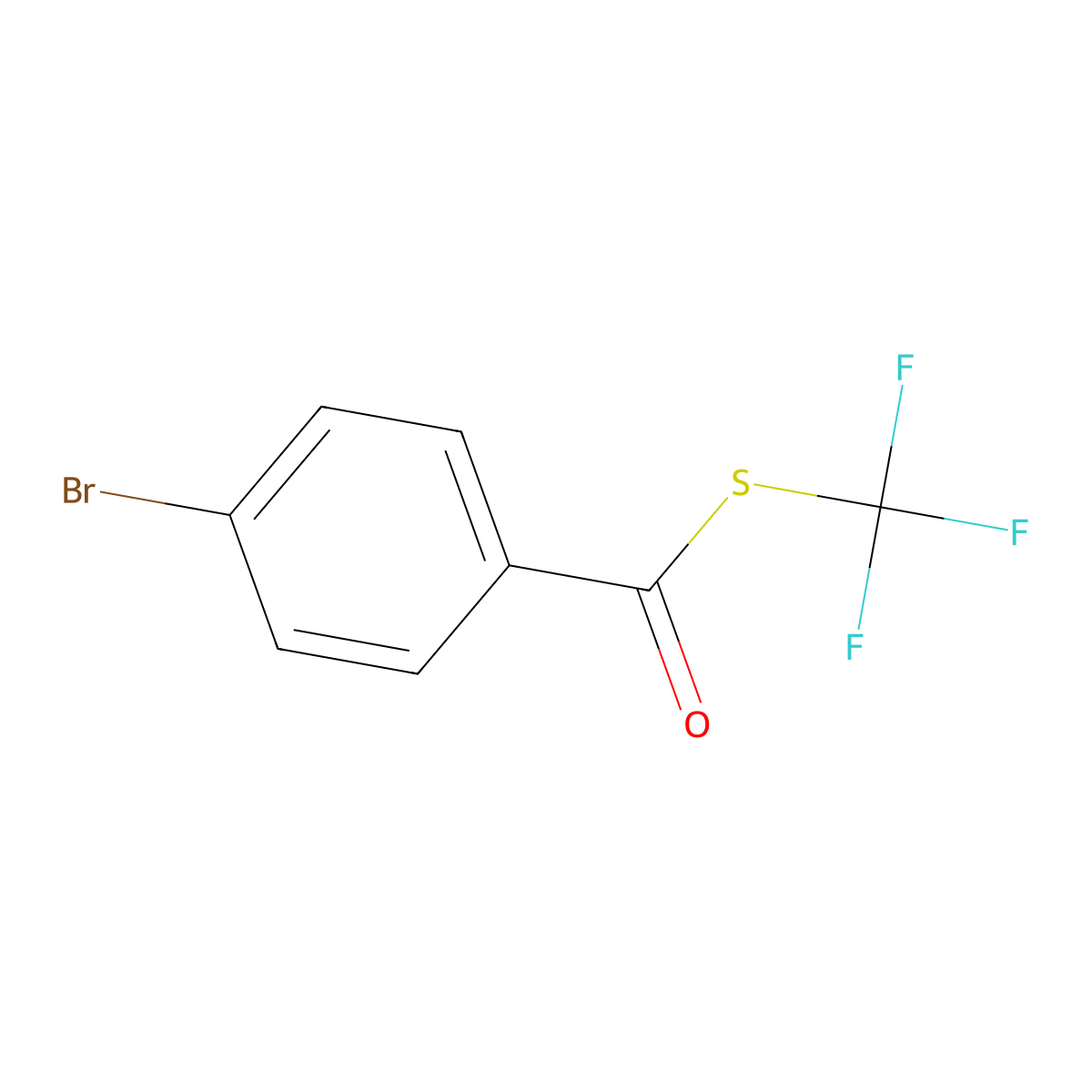 S-(trifluoromethyl) 4-bromobenzothioate molecular structure, CAS 1927969-26-3