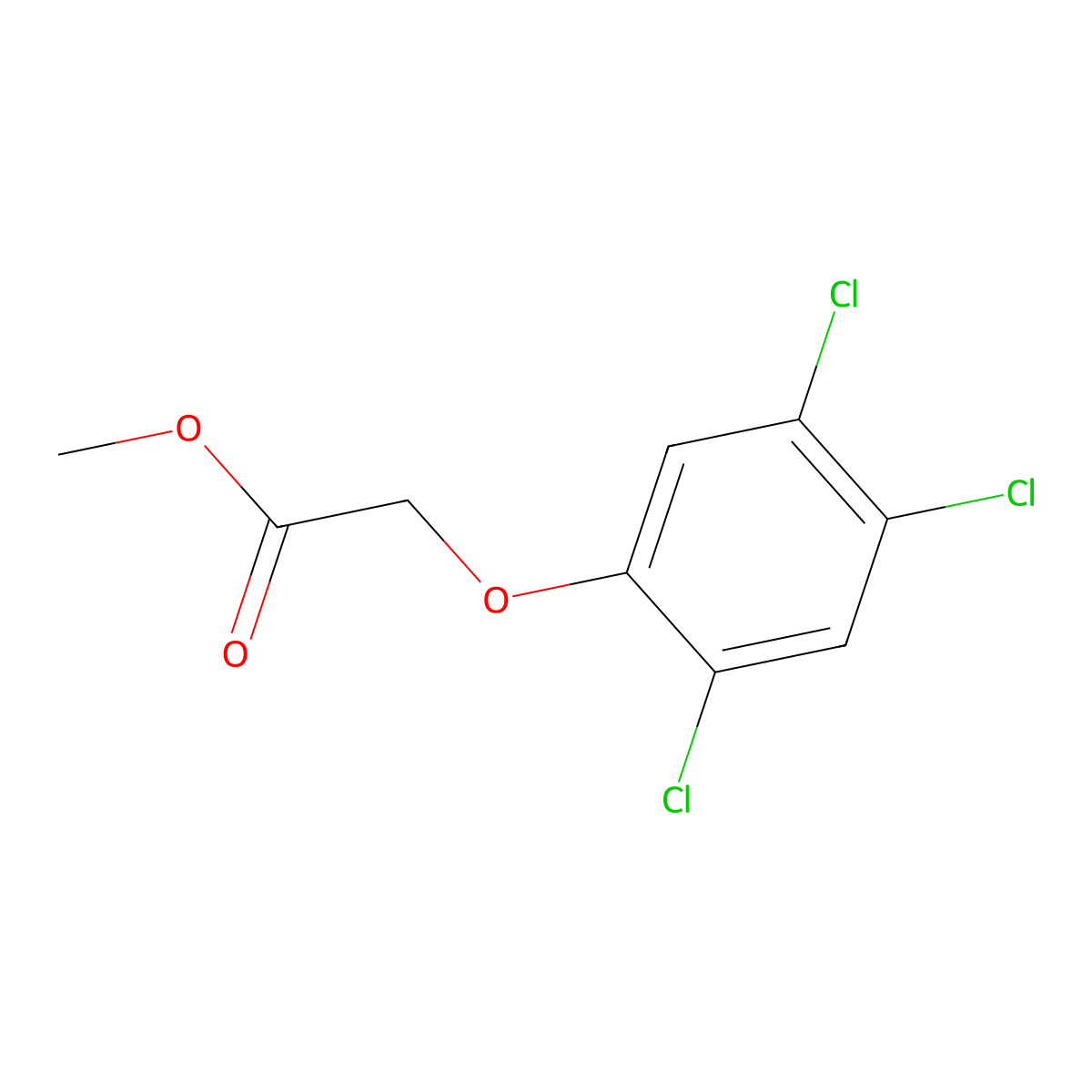 Methyl 2,4,5-trichlorophenoxyacetate molecular structure, CAS 1928-37-6