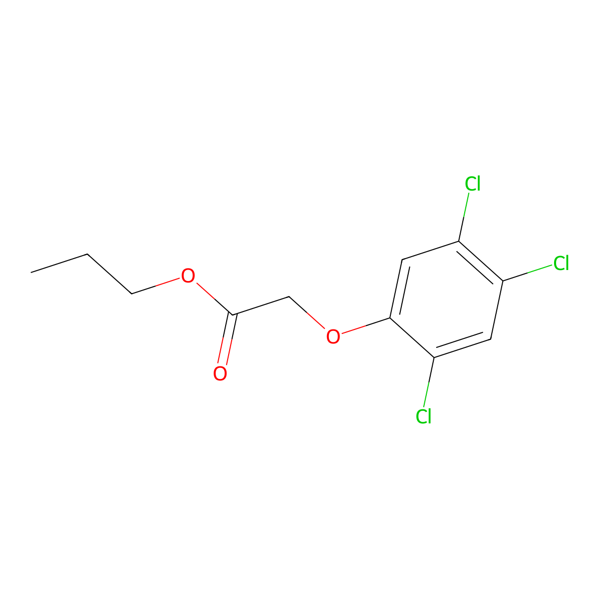 Propyl 2,4,5-trichlorophenoxyacetate molecular structure, CAS 1928-40-1