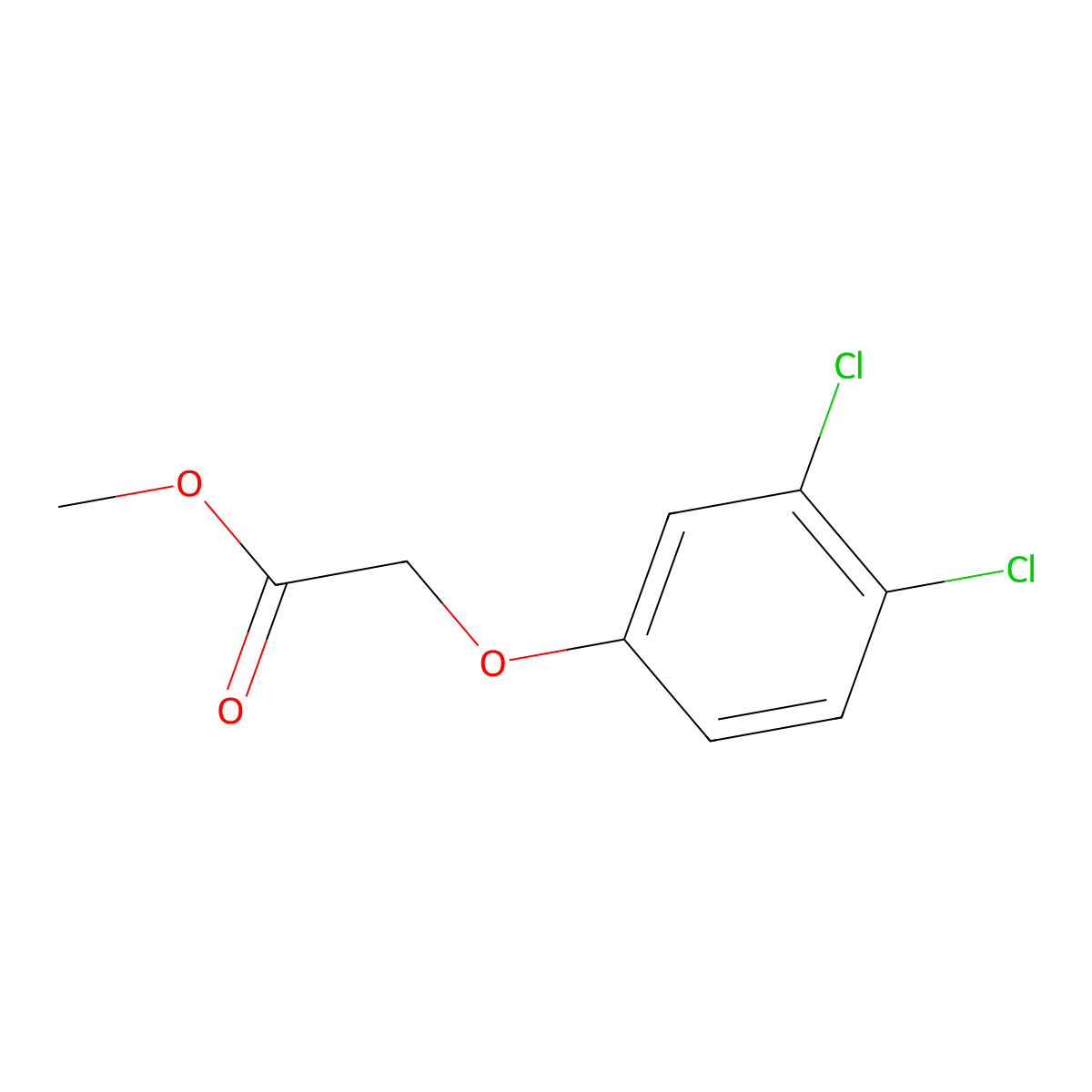 Acetic acid, 2-(3,4-dichlorophenoxy)-, methyl ester molecular structure, CAS 1928-55-8