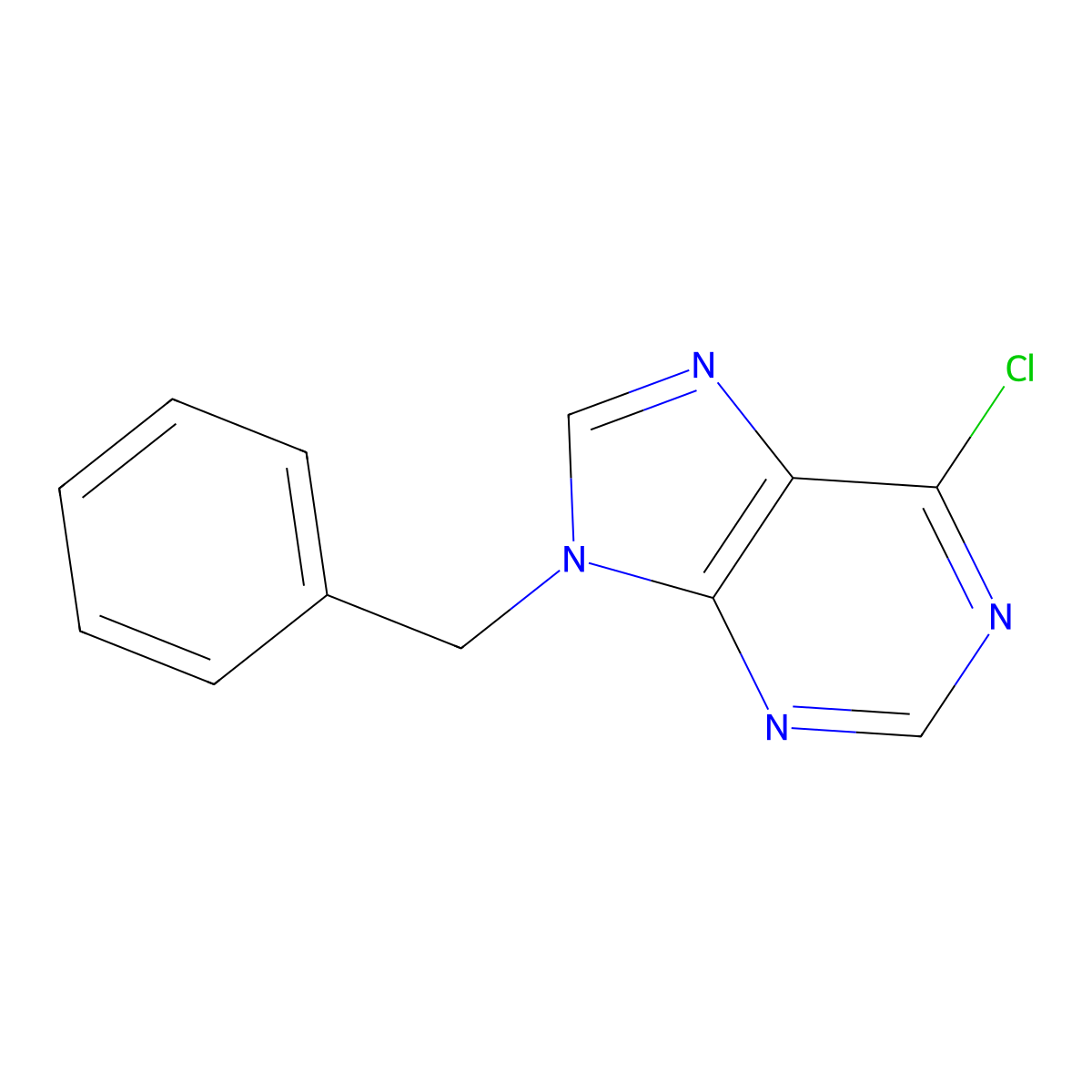 9-benzyl-6-chloro-9H-purine molecular structure, CAS 1928-76-3