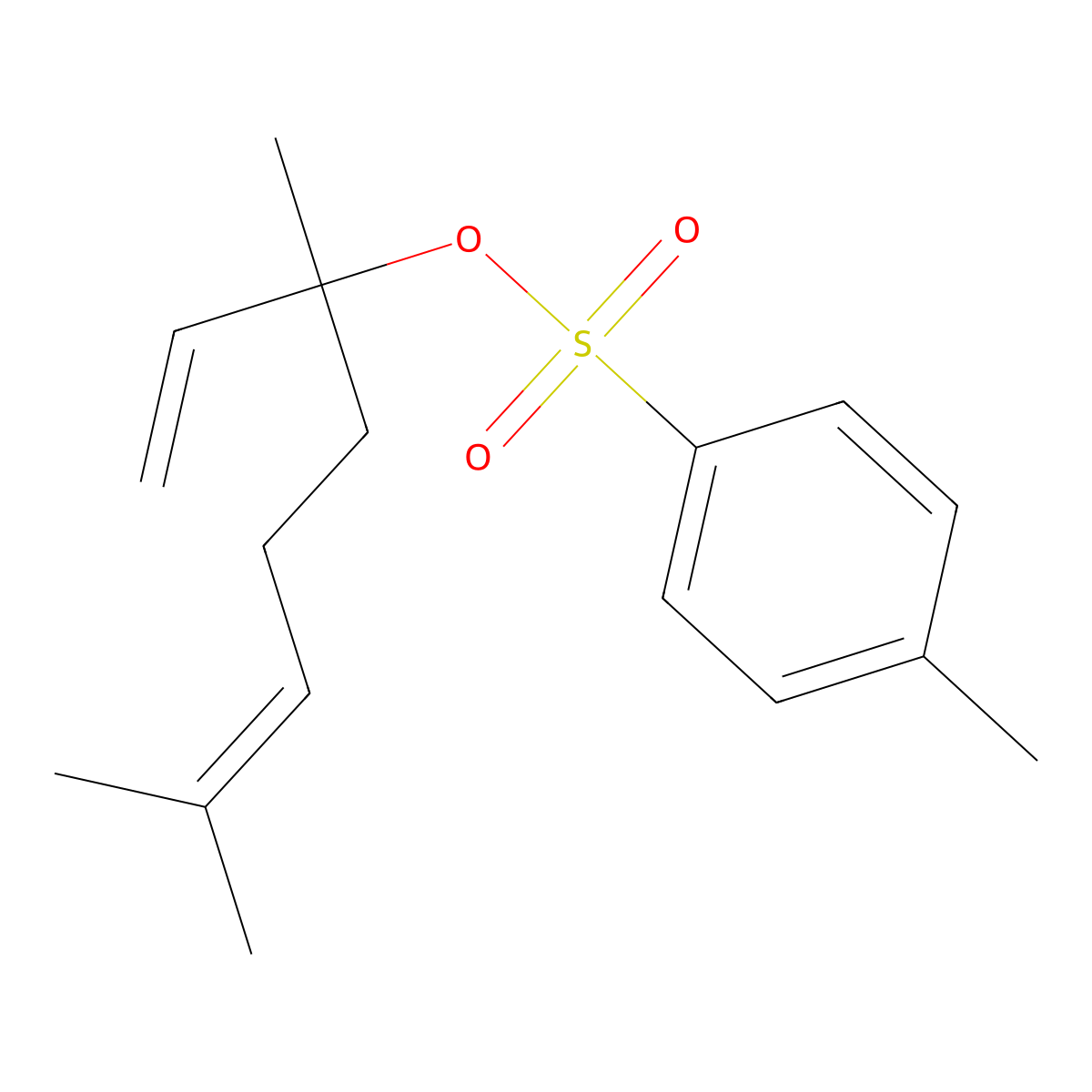 3,7-Dimethylocta-1,6-dien-3-yl 4-methylbenzene-1-sulfonate molecular structure, CAS 192800-43-4