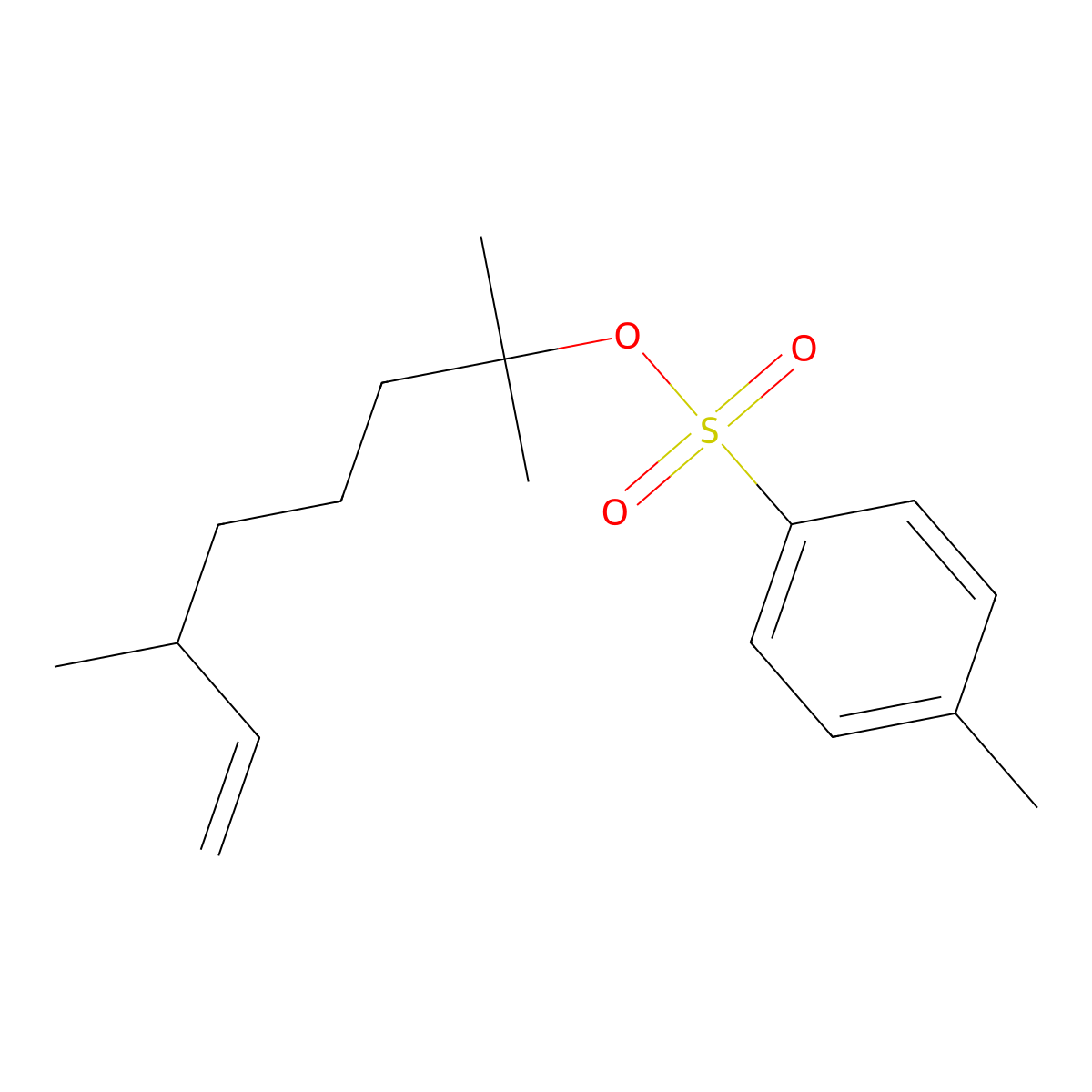 2,6-Dimethyloct-7-en-2-yl 4-methylbenzene-1-sulfonate molecular structure, CAS 192800-47-8