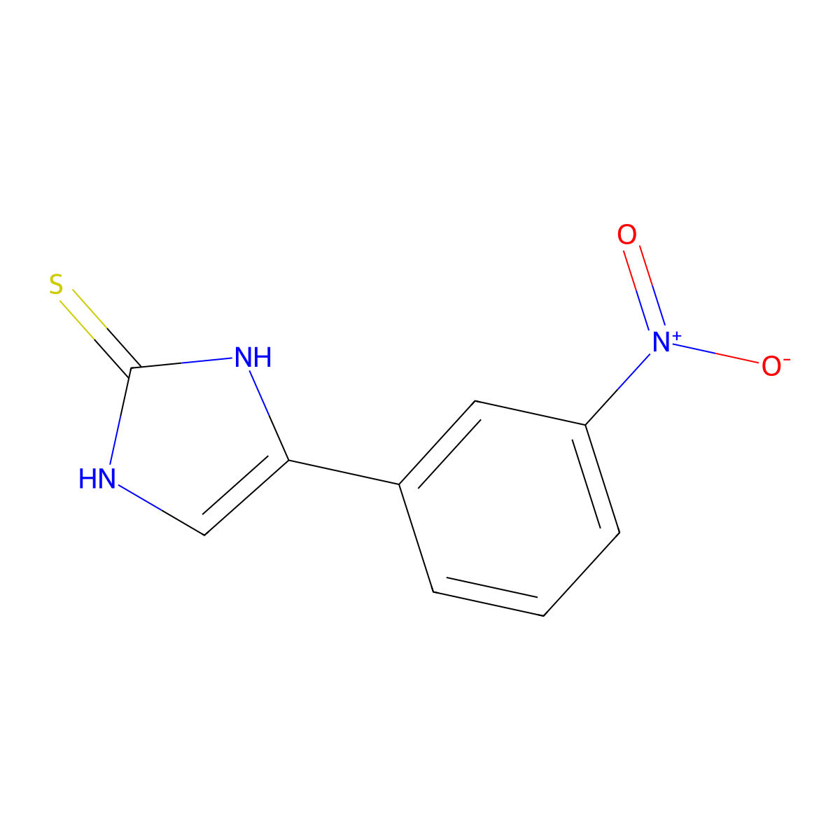 1,3-Dihydro-4-(3-nitrophenyl)-2H-imidazole-2-thione molecular structure, CAS 192800-61-6