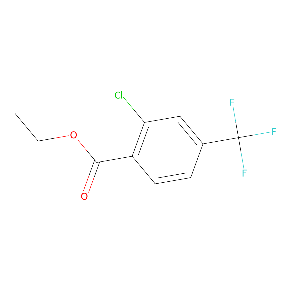 Ethyl 2-chloro-4-(trifluoromethyl)benzoate molecular structure, CAS 192805-87-1