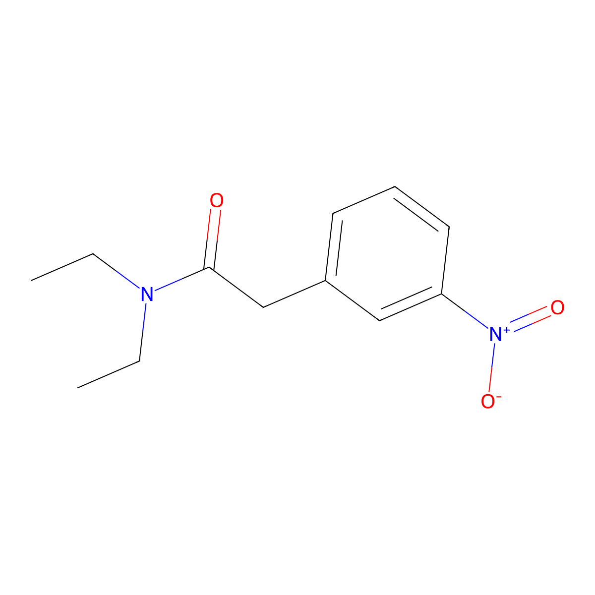 N,N-Diethyl-2-(3-nitrophenyl)acetamide molecular structure, CAS 19281-11-9