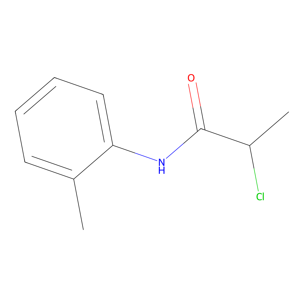 2-Chloro-o-propionotoluidide molecular structure, CAS 19281-31-3