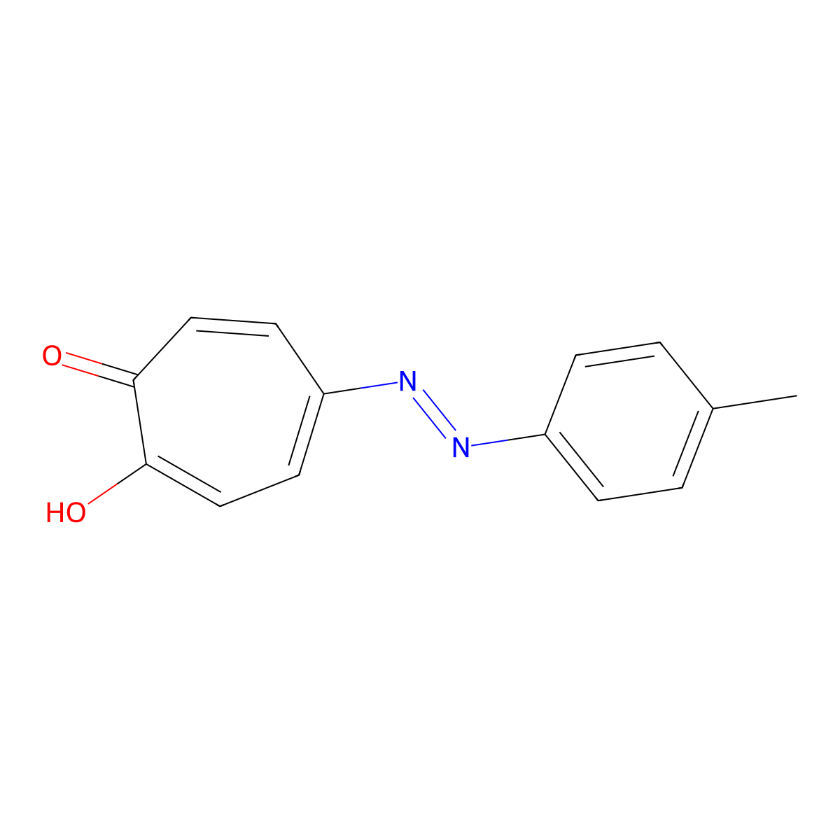 5-p-Tolylazotropolone molecular structure, CAS 19281-39-1